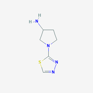 molecular formula C6H10N4S B1469196 1-(1,3,4-Thiadiazol-2-yl)pyrrolidin-3-amine CAS No. 1339254-02-2