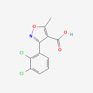 molecular formula C11H7Cl2NO3 B1469199 3-(2,3-Dichlorophenyl)-5-methyl-1,2-oxazole-4-carboxylic acid CAS No. 4402-75-9