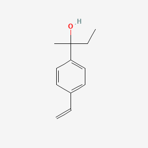 molecular formula C12H16O B14692007 2-(4-Ethenylphenyl)butan-2-ol CAS No. 23679-26-7