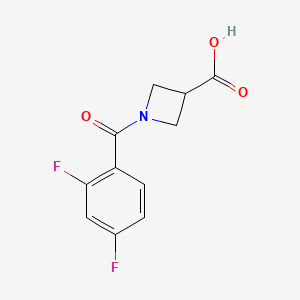molecular formula C11H9F2NO3 B1469202 1-(2,4-Difluorobenzoyl)azetidine-3-carboxylic acid CAS No. 1378331-50-0