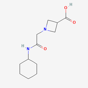 1-[(Cyclohexylcarbamoyl)methyl]azetidine-3-carboxylic acid