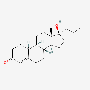 molecular formula C21H32O2 B14692057 17-alpha-Propyl-19-nortestosterone CAS No. 27984-91-4