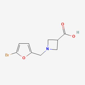 1-[(5-Bromofuran-2-yl)methyl]azetidine-3-carboxylic acid