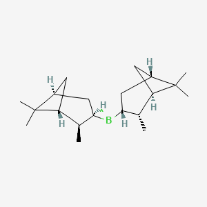 molecular formula C20H34B B14692065 Bis[(1R,2R,3R,5R)-2,6,6-trimethylbicyclo[3.1.1]heptan-3-yl]boranyl CAS No. 33074-83-8