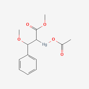 molecular formula C13H16HgO5 B14692066 Acetyloxy-(1,3-dimethoxy-1-oxo-3-phenylpropan-2-yl)mercury CAS No. 32309-08-3