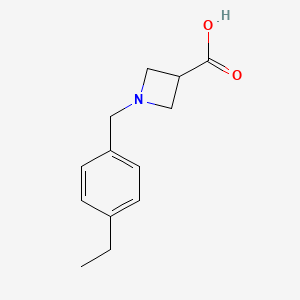 1-[(4-Ethylphenyl)methyl]azetidine-3-carboxylic acid