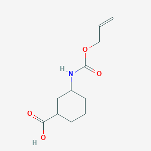 molecular formula C11H17NO4 B1469208 3-Allyloxycarbonylamino-cyclohexanecarboxylic acid CAS No. 1339549-68-6