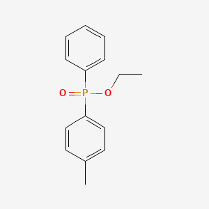 molecular formula C15H17O2P B14692128 Phosphinic acid, (4-methylphenyl)phenyl-, ethyl ester CAS No. 26926-25-0