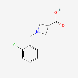 molecular formula C11H12ClNO2 B1469216 1-[(2-Chlorophenyl)methyl]azetidine-3-carboxylic acid CAS No. 1343314-73-7