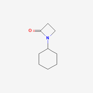 molecular formula C9H15NO B14692161 1-Cyclohexyl-2-azetidinone CAS No. 34094-39-8