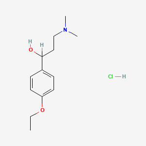 molecular formula C13H22ClNO2 B14692173 3-(Dimethylamino)-1-(4-ethoxyphenyl)-1-propanol hydrochloride CAS No. 24221-40-7