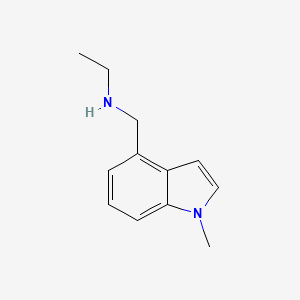molecular formula C12H16N2 B1469219 Ethyl-(1-methyl-1H-indol-4-ylmethyl)-amine CAS No. 1338985-57-1