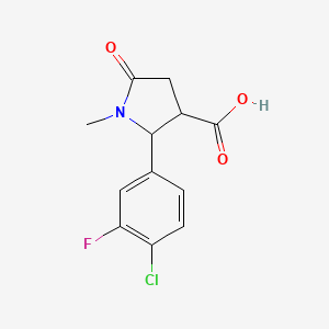2-(4-Chloro-3-fluorophenyl)-1-methyl-5-oxopyrrolidine-3-carboxylic acid