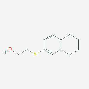 molecular formula C12H16OS B14692230 2-[(5,6,7,8-Tetrahydronaphthalen-2-yl)sulfanyl]ethan-1-ol CAS No. 24926-84-9
