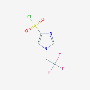 molecular formula C5H4ClF3N2O2S B1469228 1-(2,2,2-trifluoroethyl)-1H-imidazole-4-sulfonyl chloride CAS No. 1342246-36-9