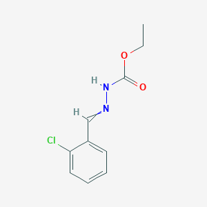 molecular formula C10H11ClN2O2 B14692307 ethyl N-[(2-chlorophenyl)methylideneamino]carbamate CAS No. 35558-93-1