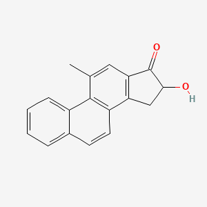 molecular formula C18H14O2 B14692313 15,16-Dihydro-16-hydroxy-11-methylcyclopenta(a)phenanthren-17-one CAS No. 24684-56-8