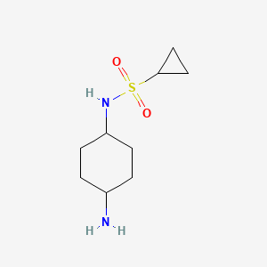 molecular formula C9H18N2O2S B1469235 N-(4-aminocyclohexyl)cyclopropanesulfonamide CAS No. 1841373-38-3