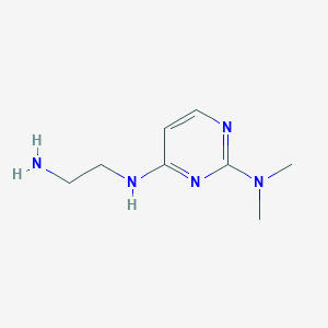 molecular formula C8H15N5 B1469241 N4-(2-aminoethyl)-N2,N2-dimethylpyrimidine-2,4-diamine CAS No. 1342612-71-8