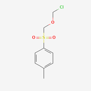 molecular formula C9H11ClO3S B14692429 1-[(Chloromethoxy)methanesulfonyl]-4-methylbenzene CAS No. 34006-59-2