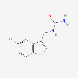 molecular formula C10H9ClN2OS B14692439 Urea, ((5-chlorobenzo(b)thien-3-yl)methyl)- CAS No. 23799-91-9