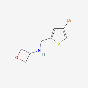 molecular formula C8H10BrNOS B1469249 N-[(4-bromothiophen-2-yl)methyl]oxetan-3-amine CAS No. 1342619-36-6