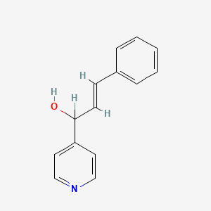 molecular formula C14H13NO B14692521 alpha-(2-Phenylvinyl)-4-pyridinemethanol CAS No. 24060-94-4