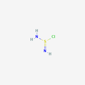 molecular formula ClH3N2S B14692535 Sulfuramidimidous chloride CAS No. 27873-13-8