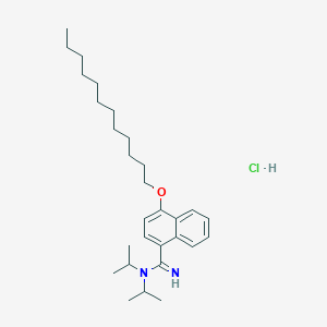 molecular formula C29H47ClN2O B14692570 N,N-Diisopropyl-4-(dodecyloxy)-1-naphthamidine monohydrochloride CAS No. 30798-93-7