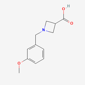 molecular formula C12H15NO3 B1469259 1-[(3-Methoxyphenyl)methyl]azetidine-3-carboxylic acid CAS No. 1340359-60-5