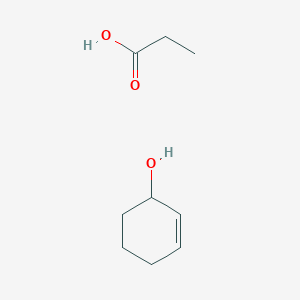 molecular formula C9H16O3 B14692633 Cyclohex-2-en-1-ol;propanoic acid CAS No. 34745-78-3