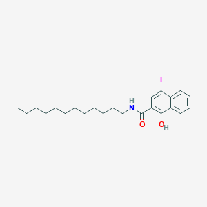 molecular formula C23H32INO2 B14692655 N-Dodecyl-1-hydroxy-4-iodonaphthalene-2-carboxamide CAS No. 29810-82-0