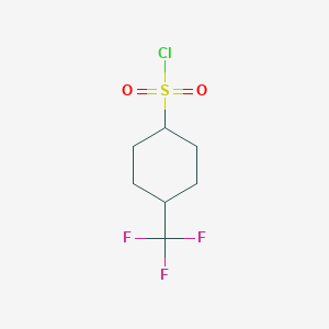 molecular formula C7H10ClF3O2S B1469267 4-(Trifluoromethyl)cyclohexane-1-sulfonyl chloride CAS No. 1343053-89-3