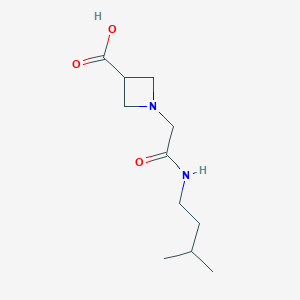 molecular formula C11H20N2O3 B1469270 1-{[(3-Methylbutyl)carbamoyl]methyl}azetidine-3-carboxylic acid CAS No. 1339834-53-5