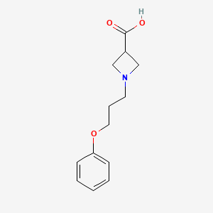 molecular formula C13H17NO3 B1469276 1-(3-Phenoxypropyl)azetidine-3-carboxylic acid CAS No. 1378693-19-6