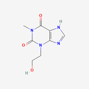 molecular formula C8H10N4O3 B14692769 Xanthine, 3-(2-hydroxyethyl)-1-methyl- CAS No. 31542-47-9