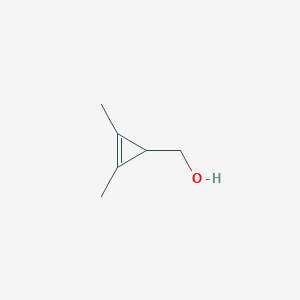 molecular formula C6H10O B14692777 (2,3-Dimethylcycloprop-2-en-1-yl)methanol CAS No. 33283-69-1