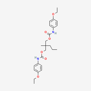 molecular formula C25H34N2O6 B14692786 1,3-Propanediol, 2-methyl-2-propyl-, bis(p-ethoxycarbanilate) CAS No. 25648-74-2