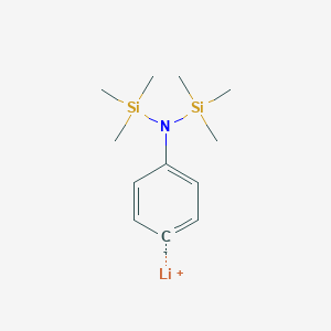 molecular formula C12H22LiNSi2 B14692796 lithium;N,N-bis(trimethylsilyl)aniline CAS No. 34034-04-3