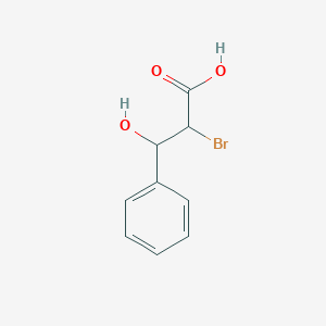 molecular formula C9H9BrO3 B14692812 2-Bromo-3-hydroxy-3-phenylpropanoic acid CAS No. 34882-18-3
