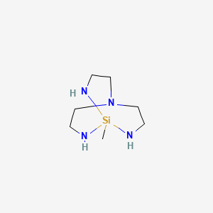molecular formula C7H18N4Si B14692821 1-Methyl-2,5,8,9-tetraaza-1-silabicyclo[3.3.3]undecane CAS No. 31701-36-7