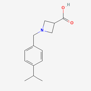 molecular formula C14H19NO2 B1469284 1-{[4-(Propan-2-yl)phenyl]methyl}azetidine-3-carboxylic acid CAS No. 1378444-45-1