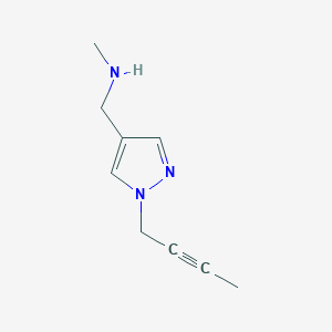 molecular formula C9H13N3 B1469287 {[1-(but-2-yn-1-yl)-1H-pyrazol-4-yl]methyl}(methyl)amine CAS No. 1339261-06-1