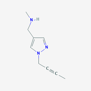 {[1-(but-2-yn-1-yl)-1H-pyrazol-4-yl]methyl}(methyl)amine