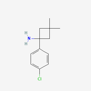 1-(4-Chlorophenyl)-3,3-dimethylcyclobutan-1-amine