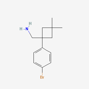 (1-(4-Bromophenyl)-3,3-dimethylcyclobutyl)methanamine