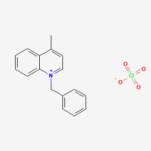 molecular formula C17H16ClNO4 B14692968 1-Benzyl-4-methylquinolin-1-ium perchlorate CAS No. 31788-04-2