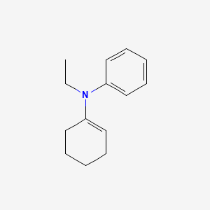 molecular formula C14H19N B14692978 N-(Cyclohex-1-en-1-yl)-N-ethylaniline CAS No. 30432-66-7