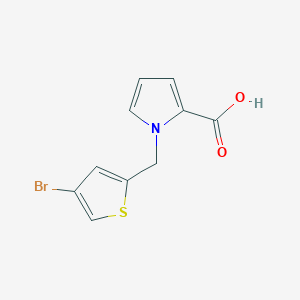 molecular formula C10H8BrNO2S B1469299 1-[(4-bromothiophen-2-yl)methyl]-1H-pyrrole-2-carboxylic acid CAS No. 1341356-81-7