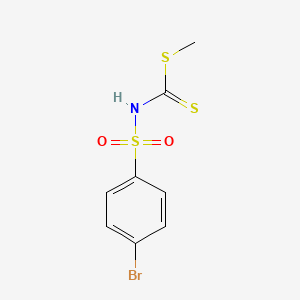 molecular formula C8H8BrNO2S3 B14693031 Methyl (4-bromobenzene-1-sulfonyl)carbamodithioate CAS No. 32323-82-3
